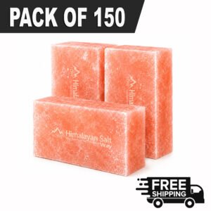 Himalayan Pink Salt Bricks Pack of 150 for Salt Wall Decor Sauna