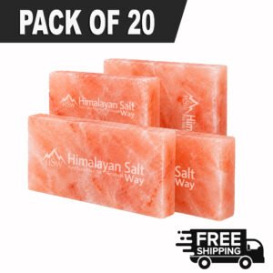 Himalayan Salt Wall Tiles 8x4x2 Pack of 20 for Sauna Therapy
