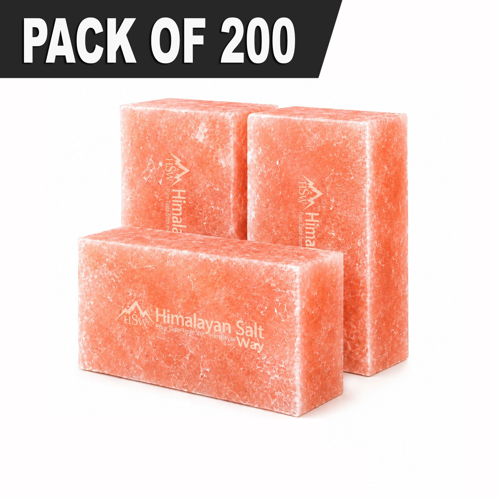 Himalayan Pink Salt Bricks Pack of 200 for Salt Wall Décor Sauna