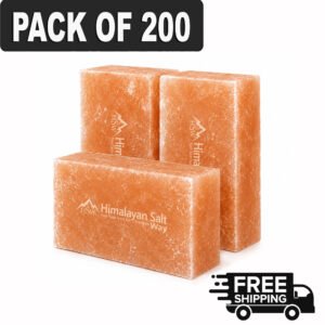 Himalayan Pink Salt Bricks Pack of 200 for Salt Wall Décor Sauna