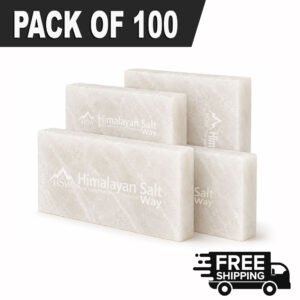Himalayan White Salt Tiles 8x4x1 Pack of 100