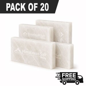 White Himalayan Salt Tiles 8x4x1 Pack of 20