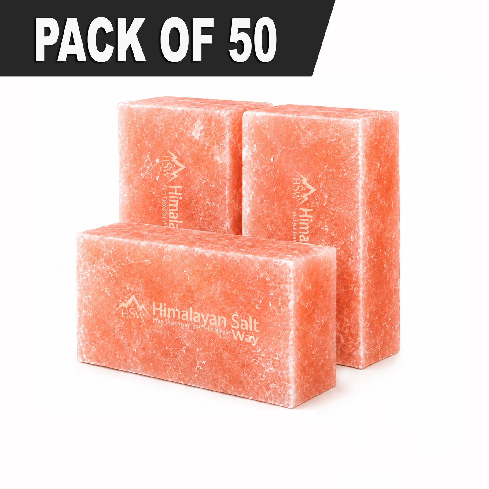 Himalayan Pink Salt Bricks 8x4x2 Pack of 50 for Spa Sauna Walls