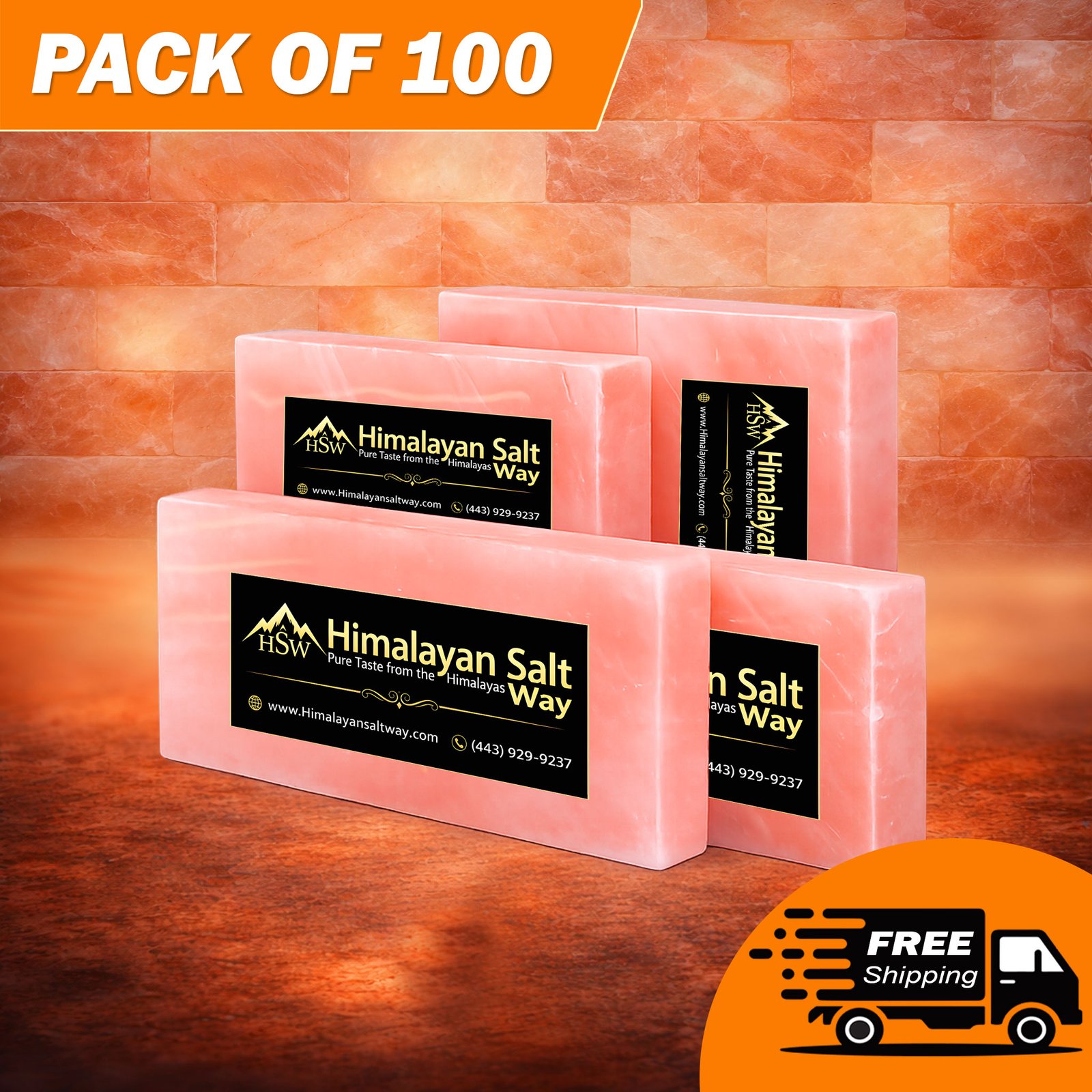 Himalayan Pink Salt Tiles 100
