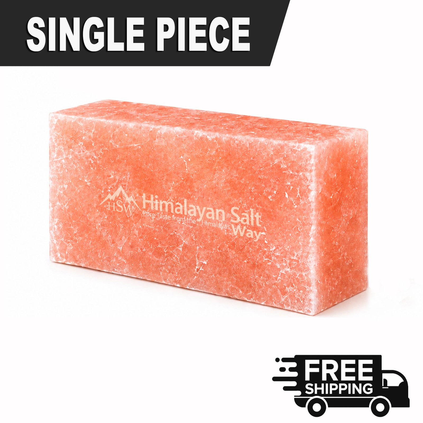 Natural Himalayan Pink Salt Bricks 8x4x2 Single Piece for Sauna