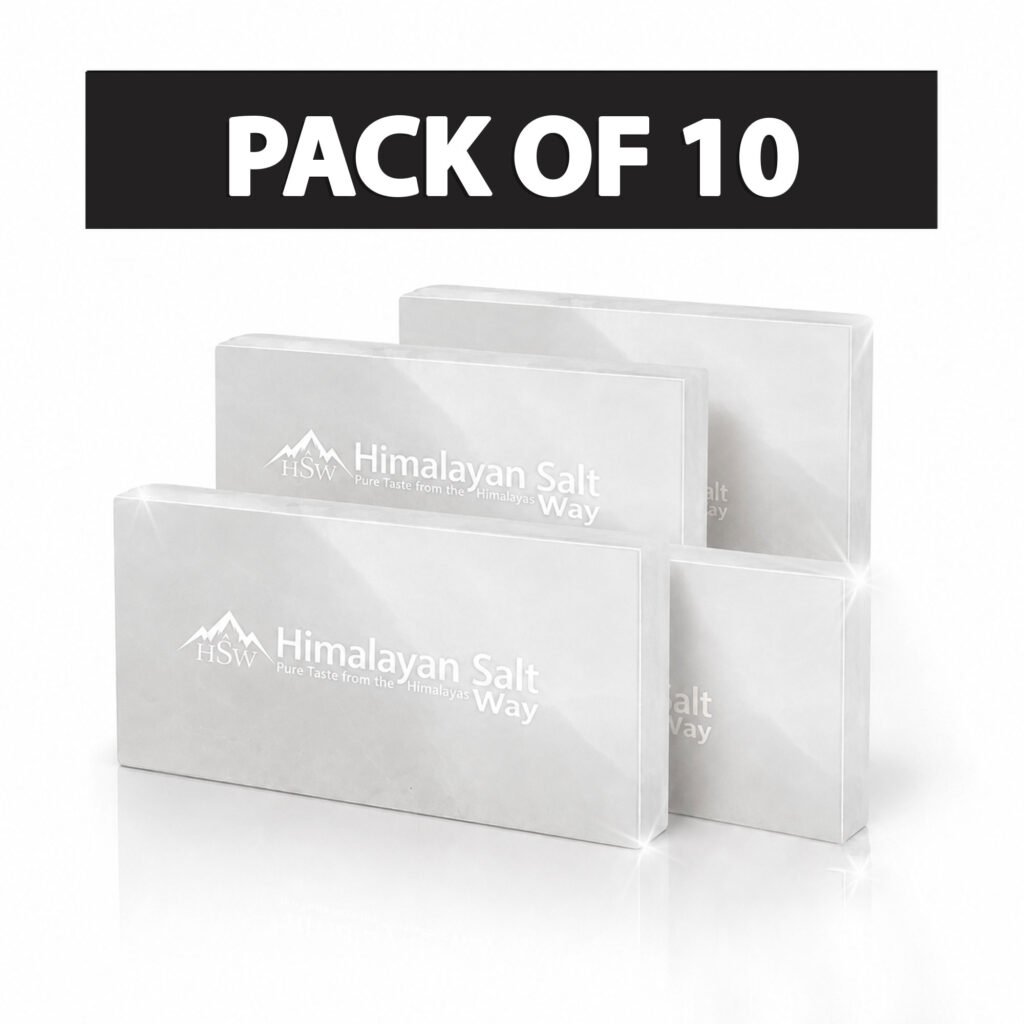 Himalayan white salt tiles 8x4x1 pack of 10 for premium salt walls