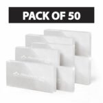Pack of 50 white Himalayan salt tiles 8 x 4 x 1 inch for salt walls