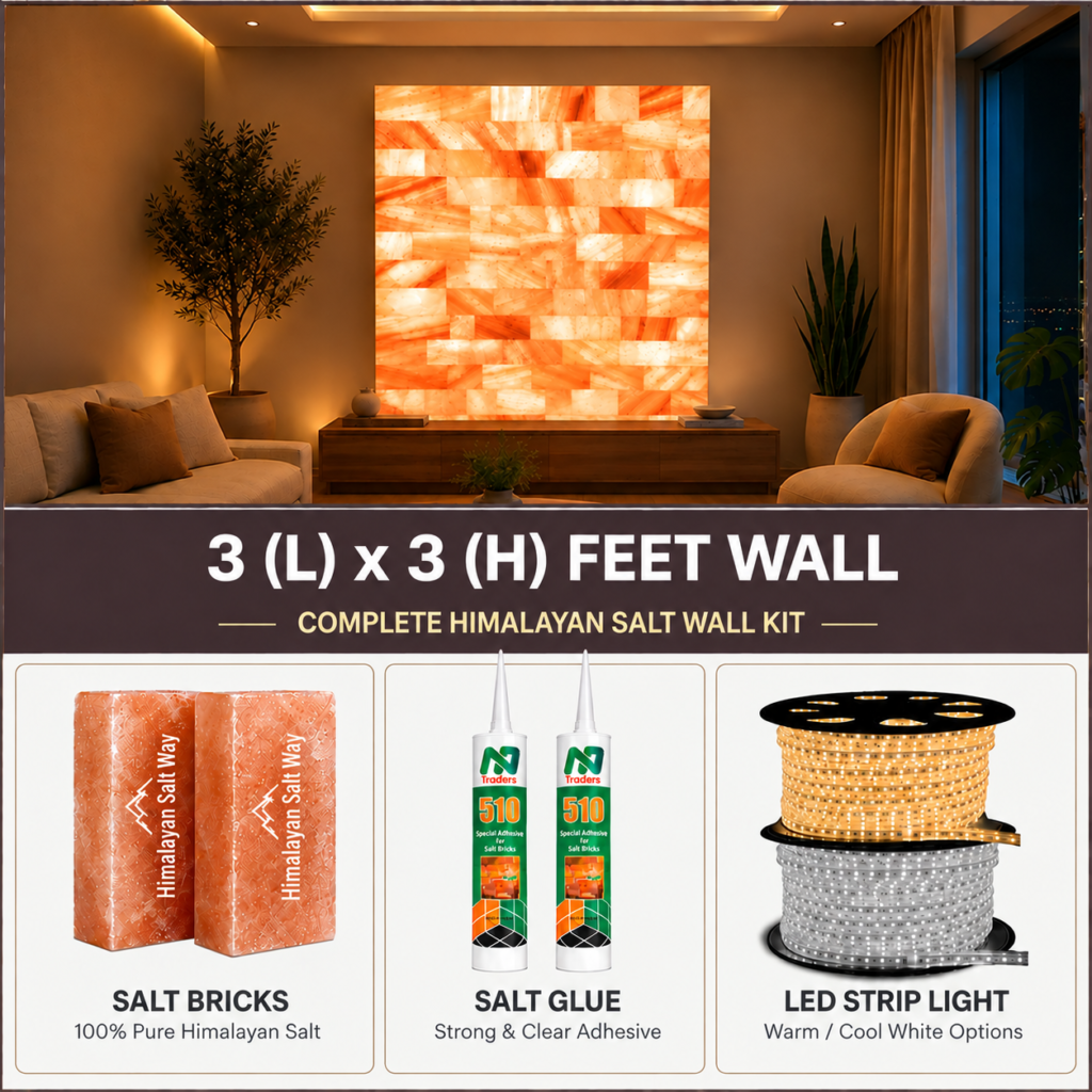 3x3 Himalayan Salt Wall Kit